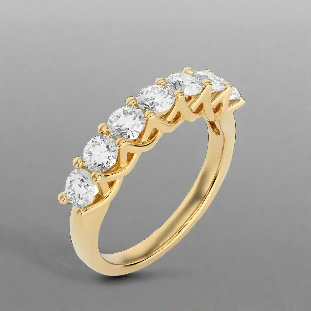 1 CTW 7 Diamond Half Eternity Band