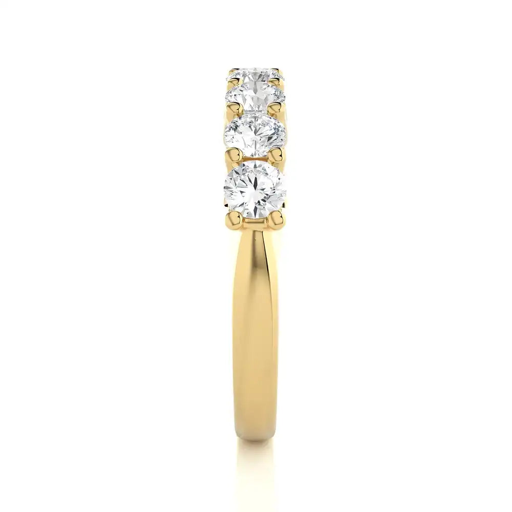 1 CTW 7 Diamond Half Eternity Band