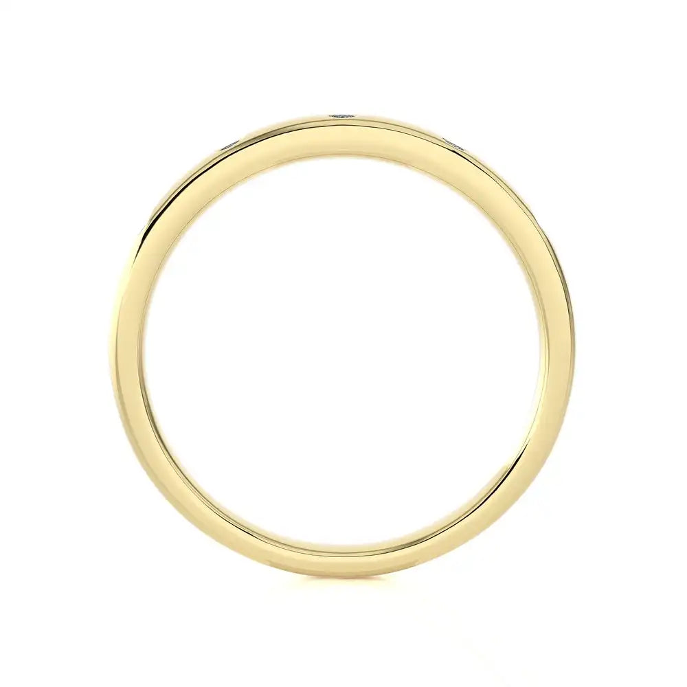 1/15 CTW 5 Station Diamond Set in Gold Bezel-Set Half Eternity Band