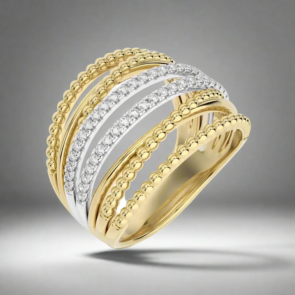 3/8 CTW Diamond Multi-Band Fashion Ring