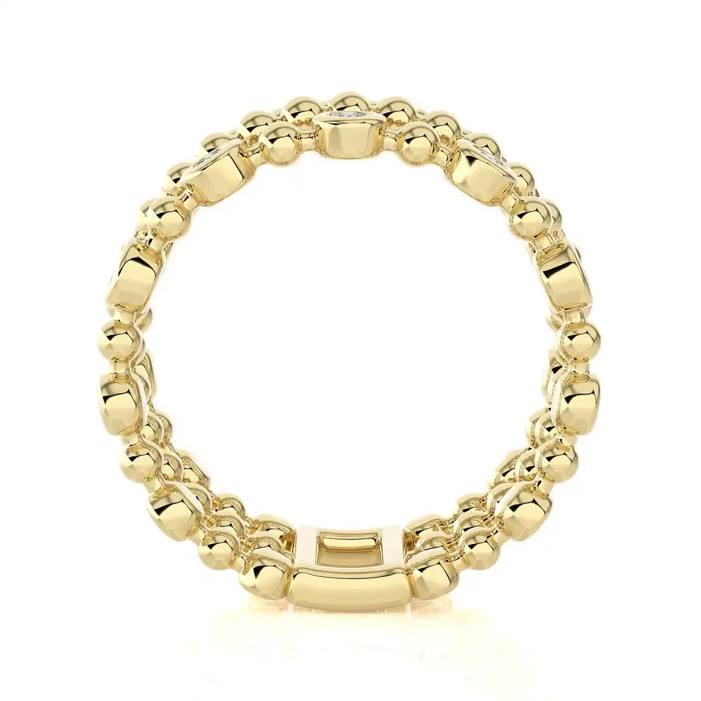 1/3 CTW Diamonds in Gold: - Triple Band Ring