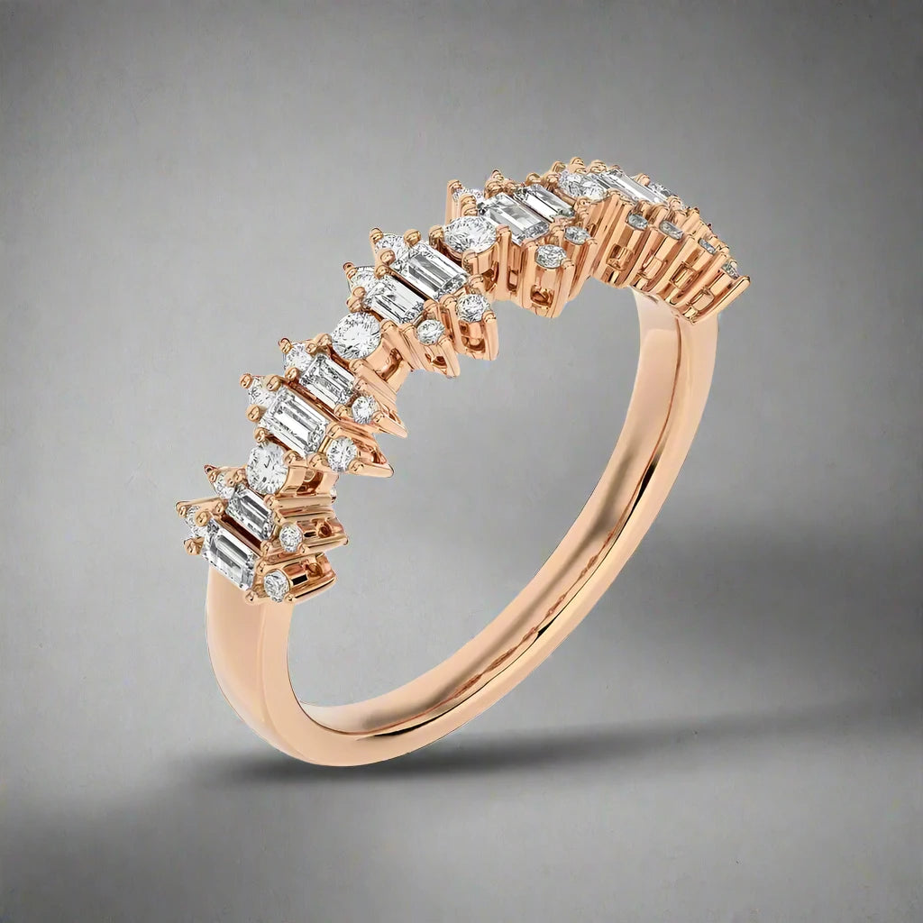 1/2 CTW Baguette Diamonds set in Delicate Band