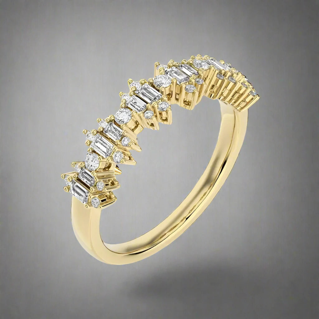 1/2 CTW Baguette Diamonds set in Delicate Band