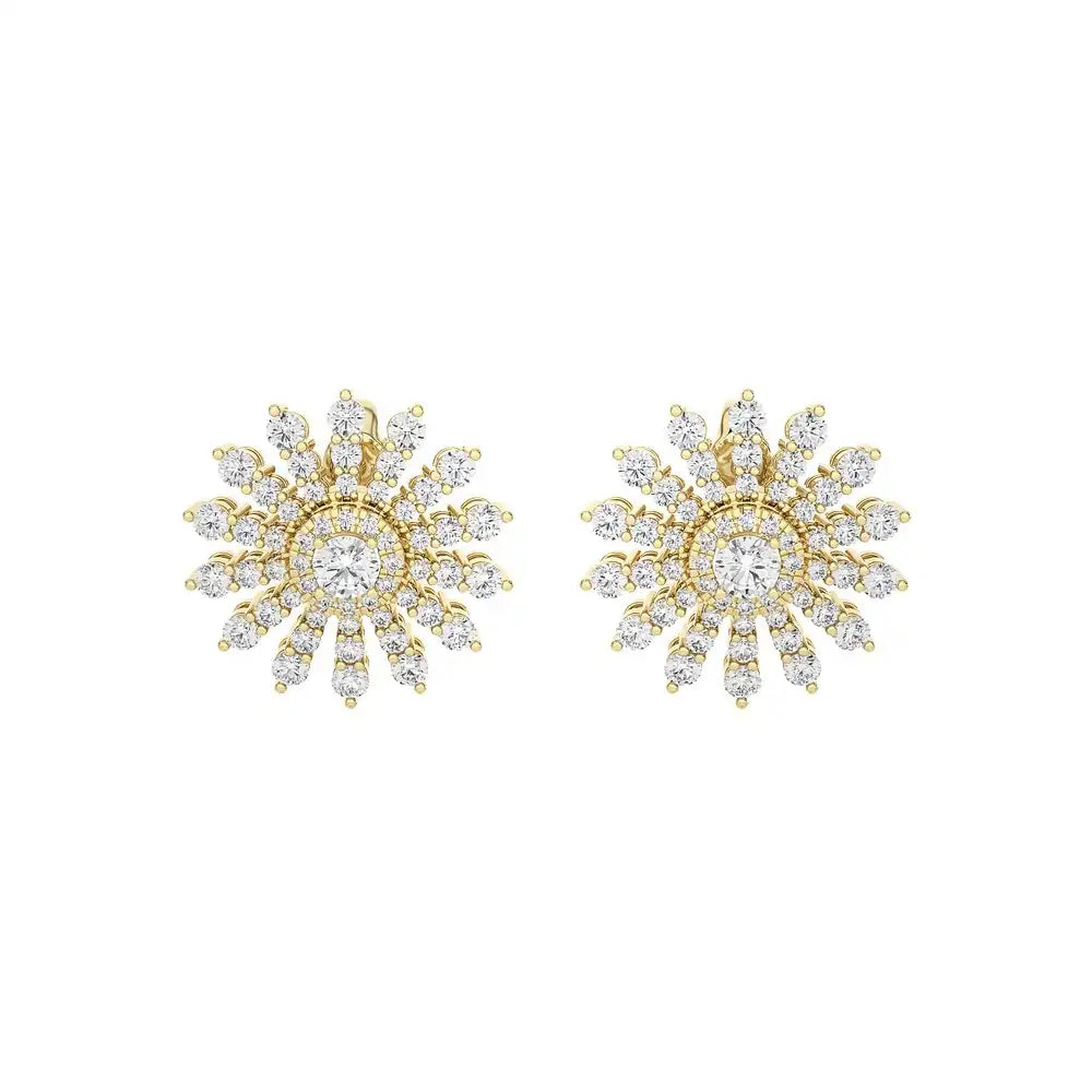 1-1/3 Stylish Daisy Stud Earrings.