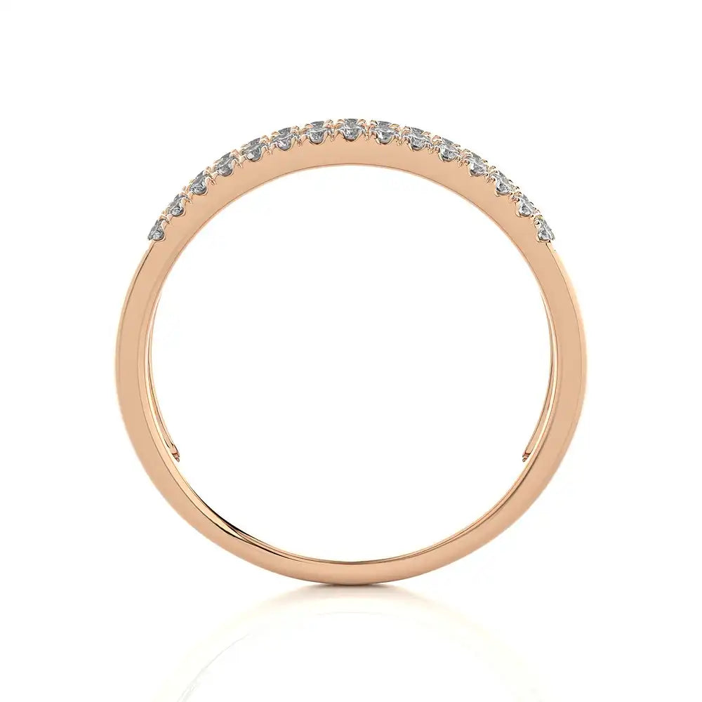 1/4 CTW Blue Sapphire With Diamond Wedding Band Ring