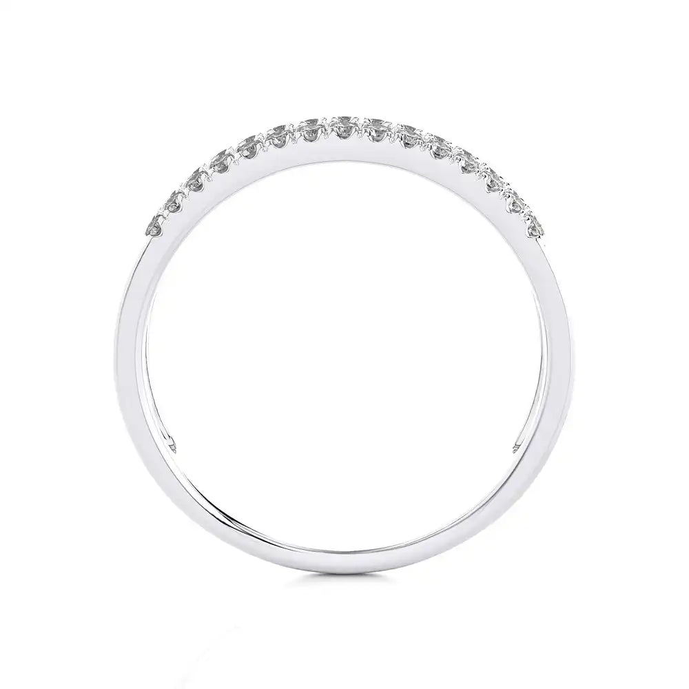 1/4 CTW Blue Sapphire With Diamond Wedding Band Ring