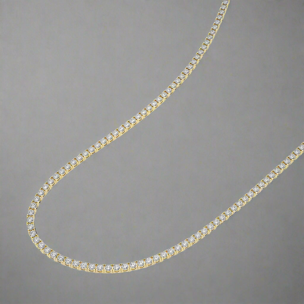 11 CTW Lab Grown Diamond Classic Tennis Necklace