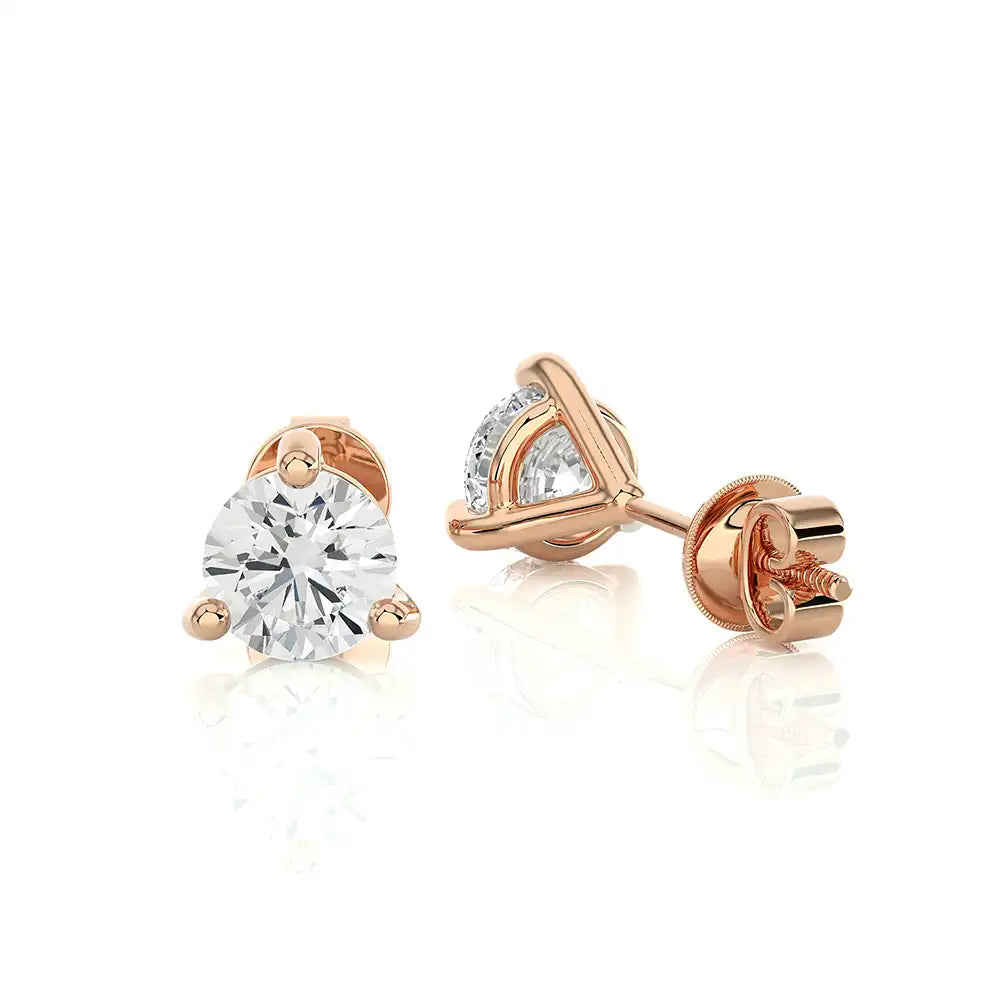 3 CTW Brilliant Lab Grown Certified Diamonds Classic Studs Earrings