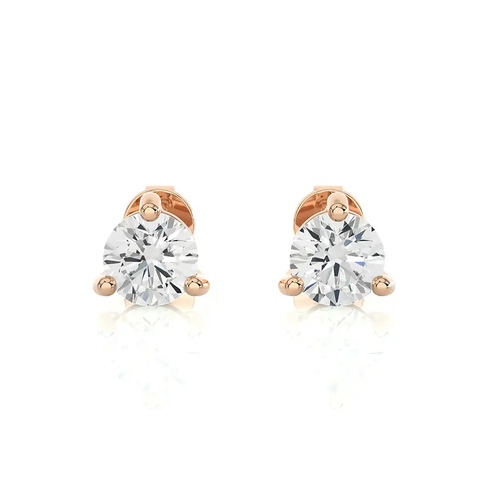 3 CTW Brilliant Lab Grown Certified Diamonds Classic Studs Earrings