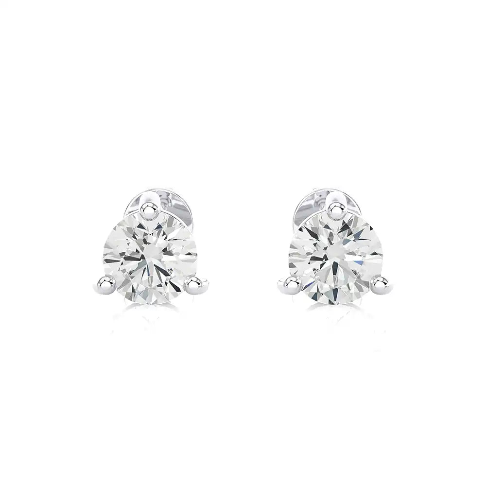 3 CTW Brilliant Lab Grown Certified Diamonds Classic Studs Earrings