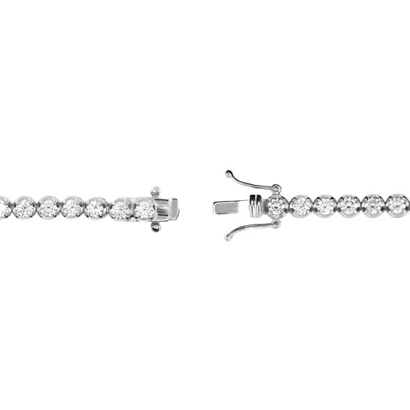 7/8 CTW Diamond Crown Set Tennis Bracelet