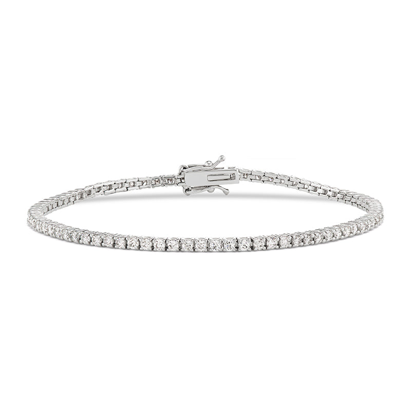 2 Cttw Classic Natural Diamond Tennis Bracelet