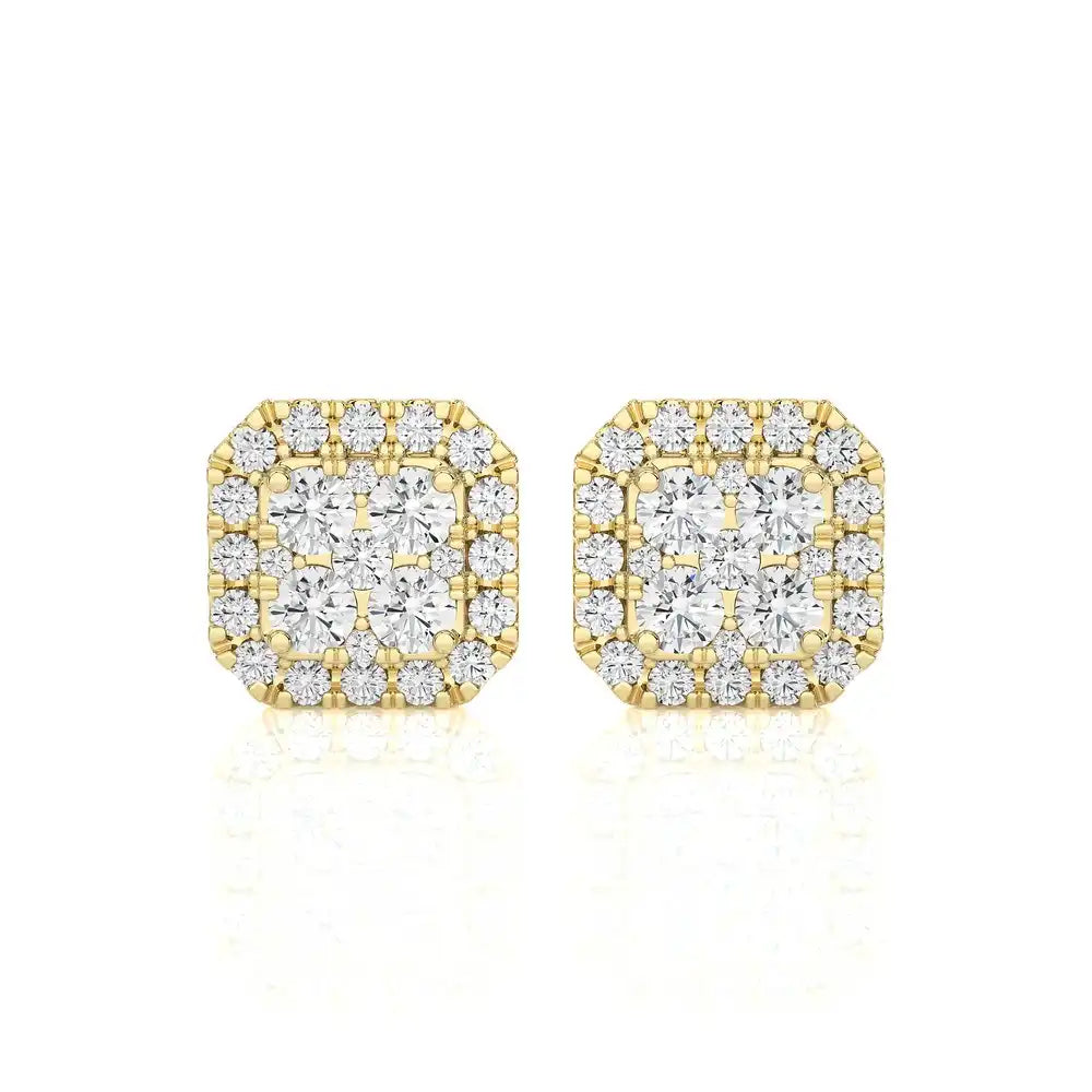 3/4 CTW Diamond Alluring Cushion Classic Stud Earring.