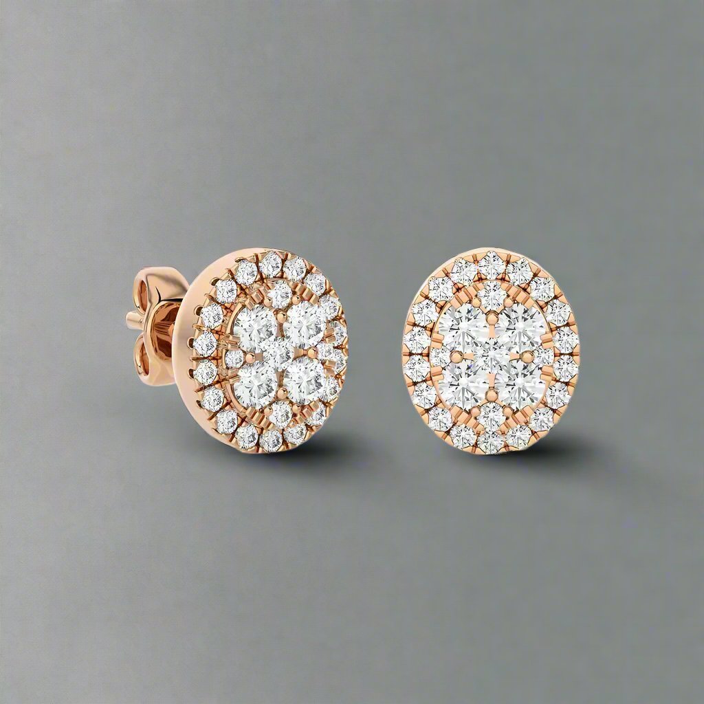 5/8 CTW Moonlight Oval Shaped Stud Earring.