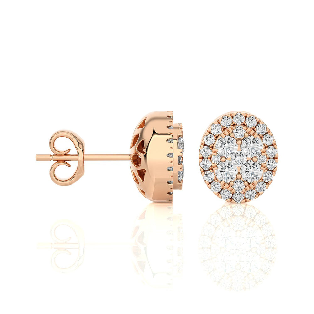 5/8 CTW Moonlight Oval Shaped Stud Earring.