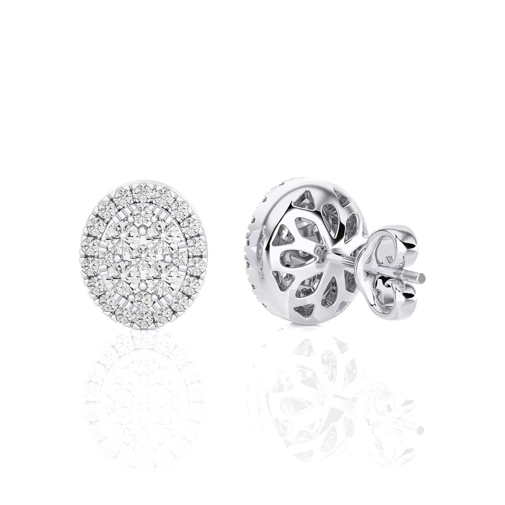 5/8 CTW Moonlight Oval Shaped Stud Earring.