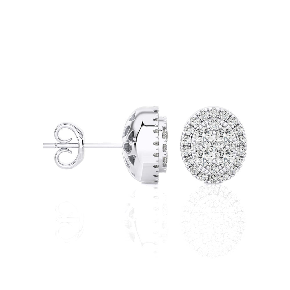 5/8 CTW Moonlight Oval Shaped Stud Earring.