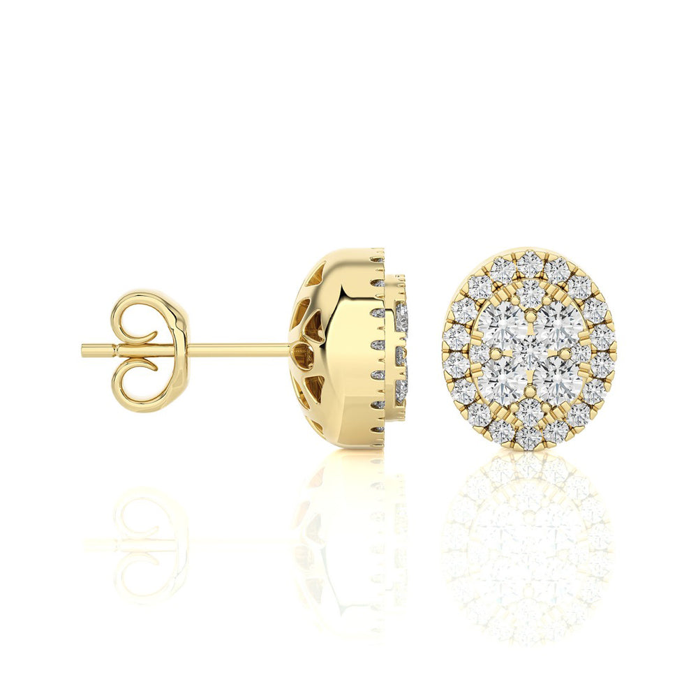 5/8 CTW Moonlight Oval Shaped Stud Earring.