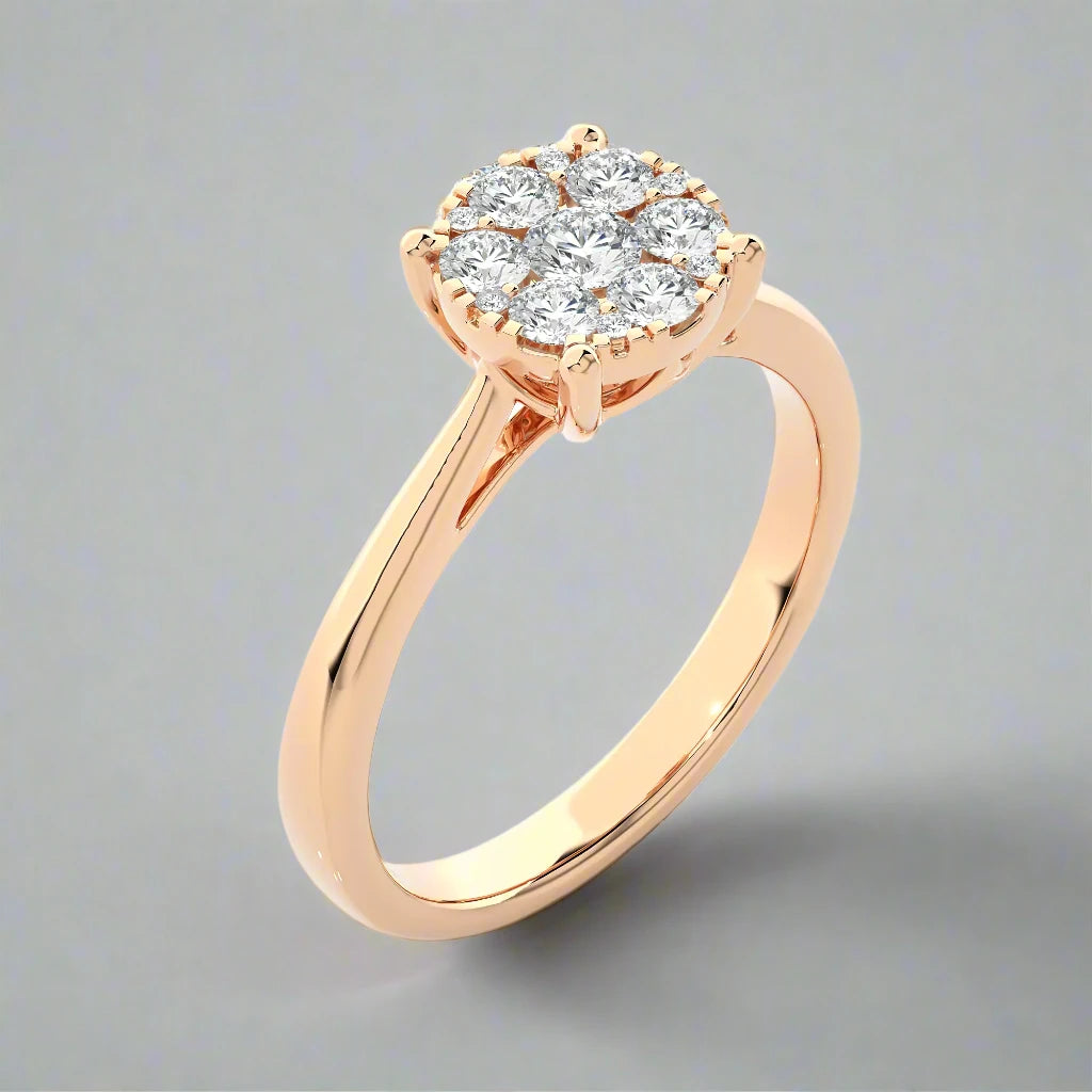 3/4 Ctw Cluster Diamond Ring GH SI