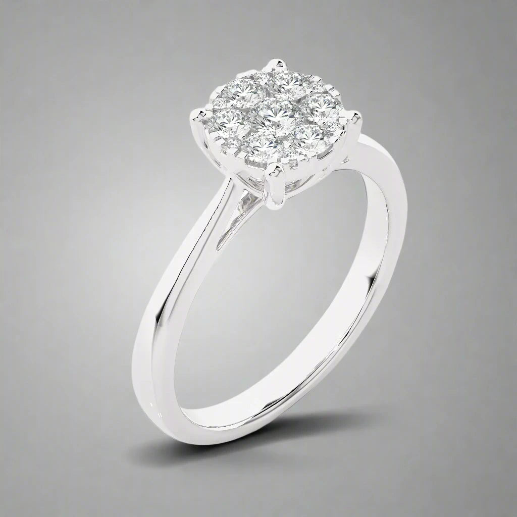 3/4 Ctw Cluster Diamond Ring GH SI