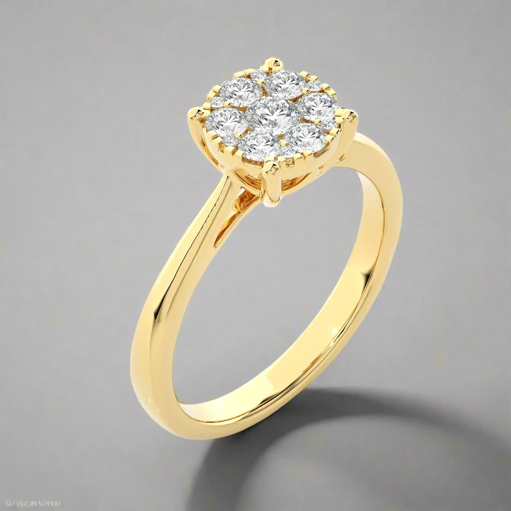 3/4 Ctw Cluster Diamond Ring GH SI