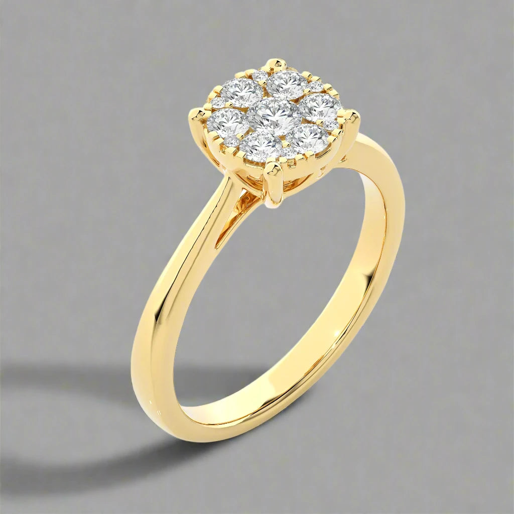 3/4 Ctw Cluster Diamond Ring GH SI