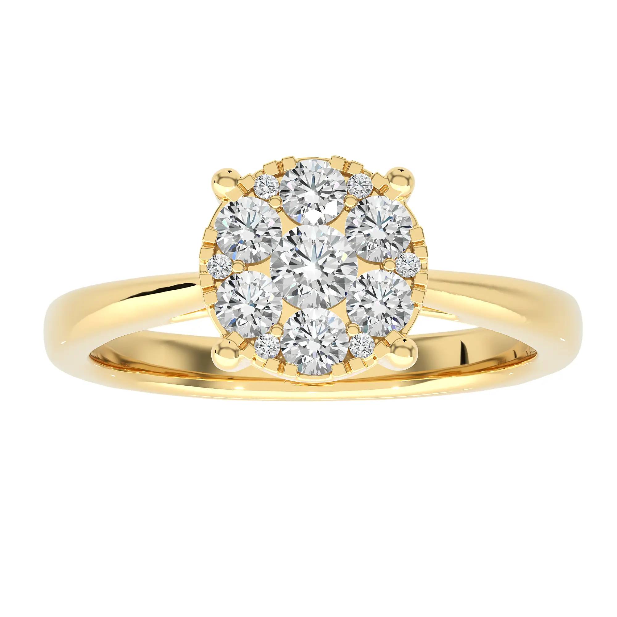 3/4 Ctw Cluster Diamond Ring GH SI