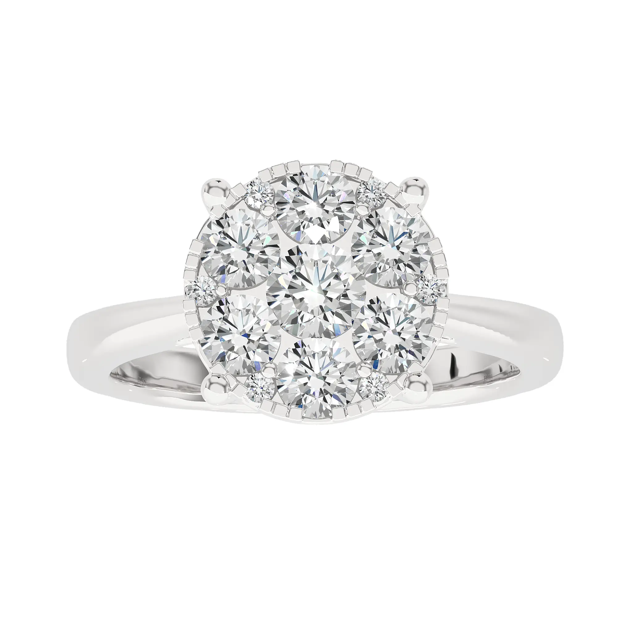 1.00 Ctw Cluster Diamond Ring GH SI (Copy)