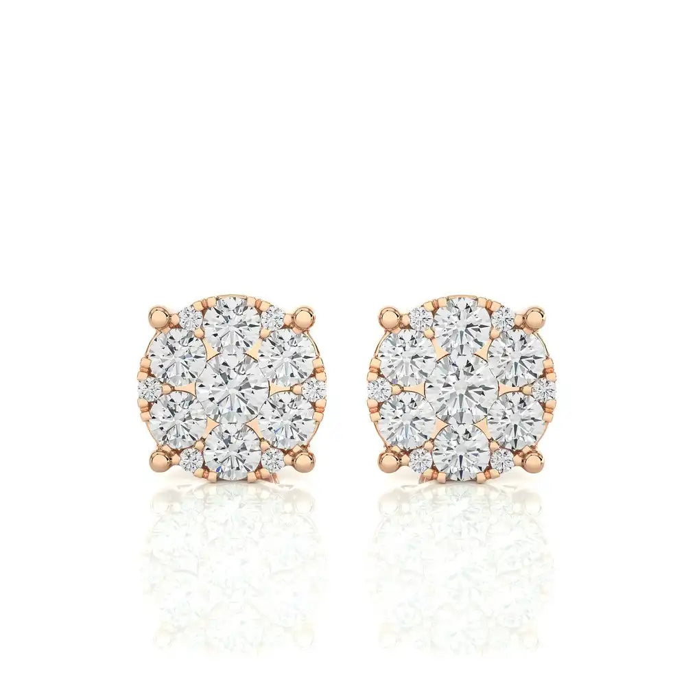 1 CTW Elegant Classic Moonlight Stud Earring