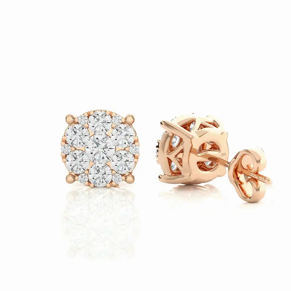 1 CTW Elegant Classic Moonlight Stud Earring