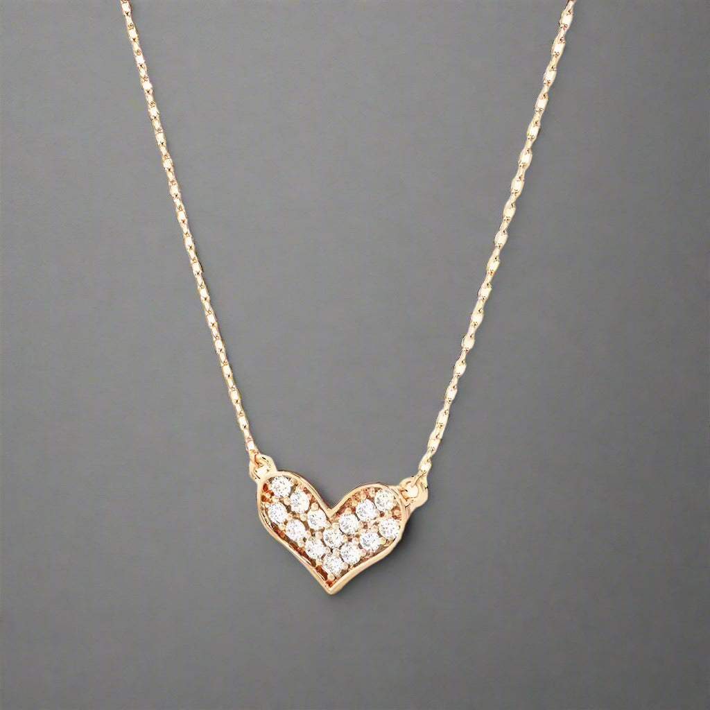 1/15 CTW Vintage Round Heart Shape Pendant