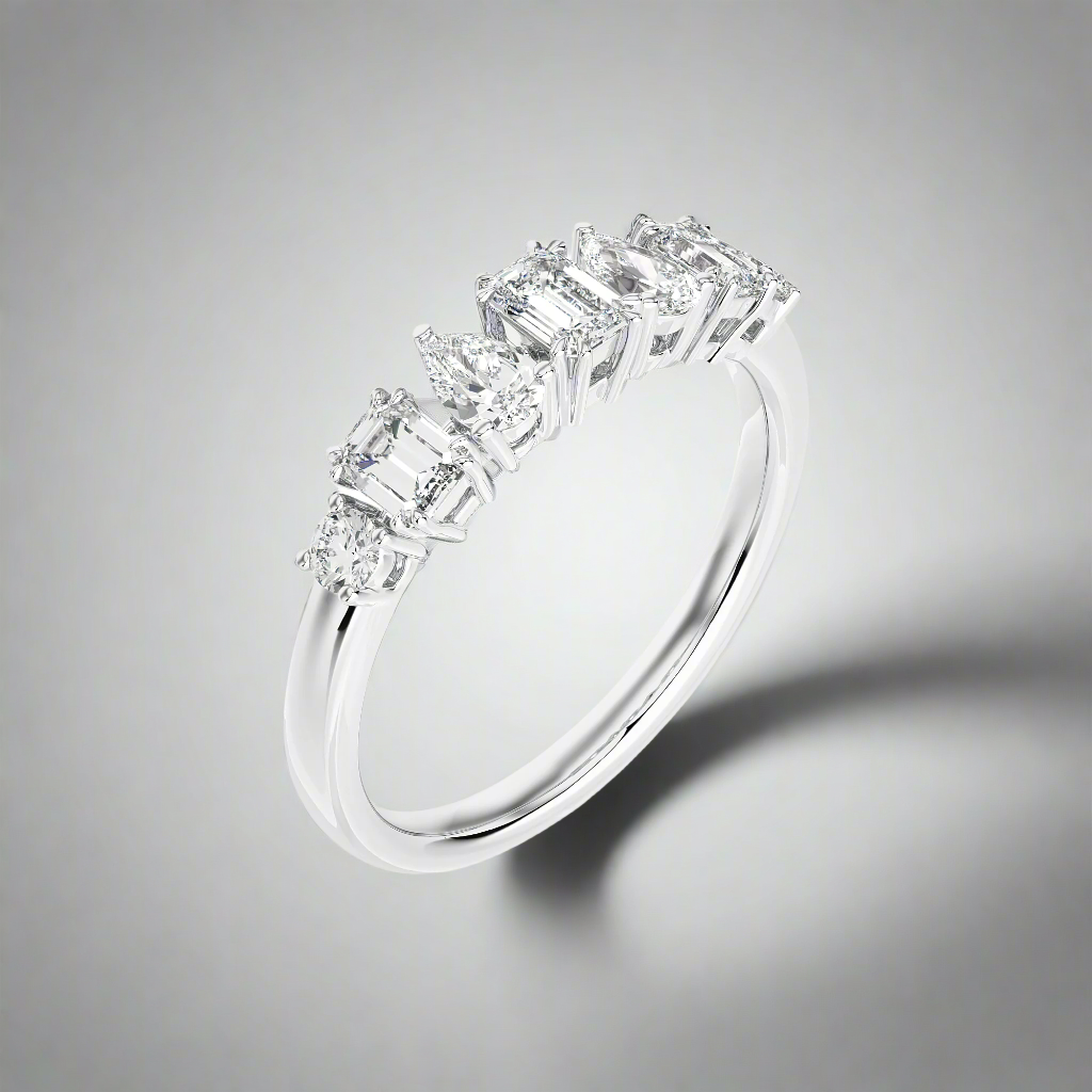 3/4 CTW Multi-Shape Diamonds Wedding Band