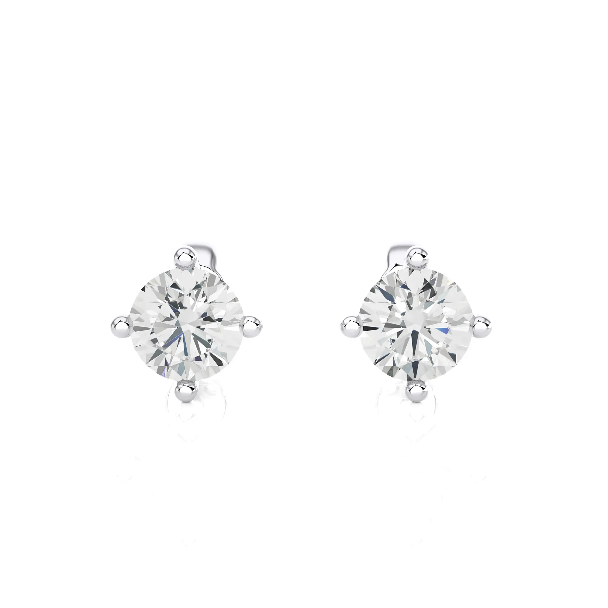 4 Prong Classic Natural Diamond Stud Earring.