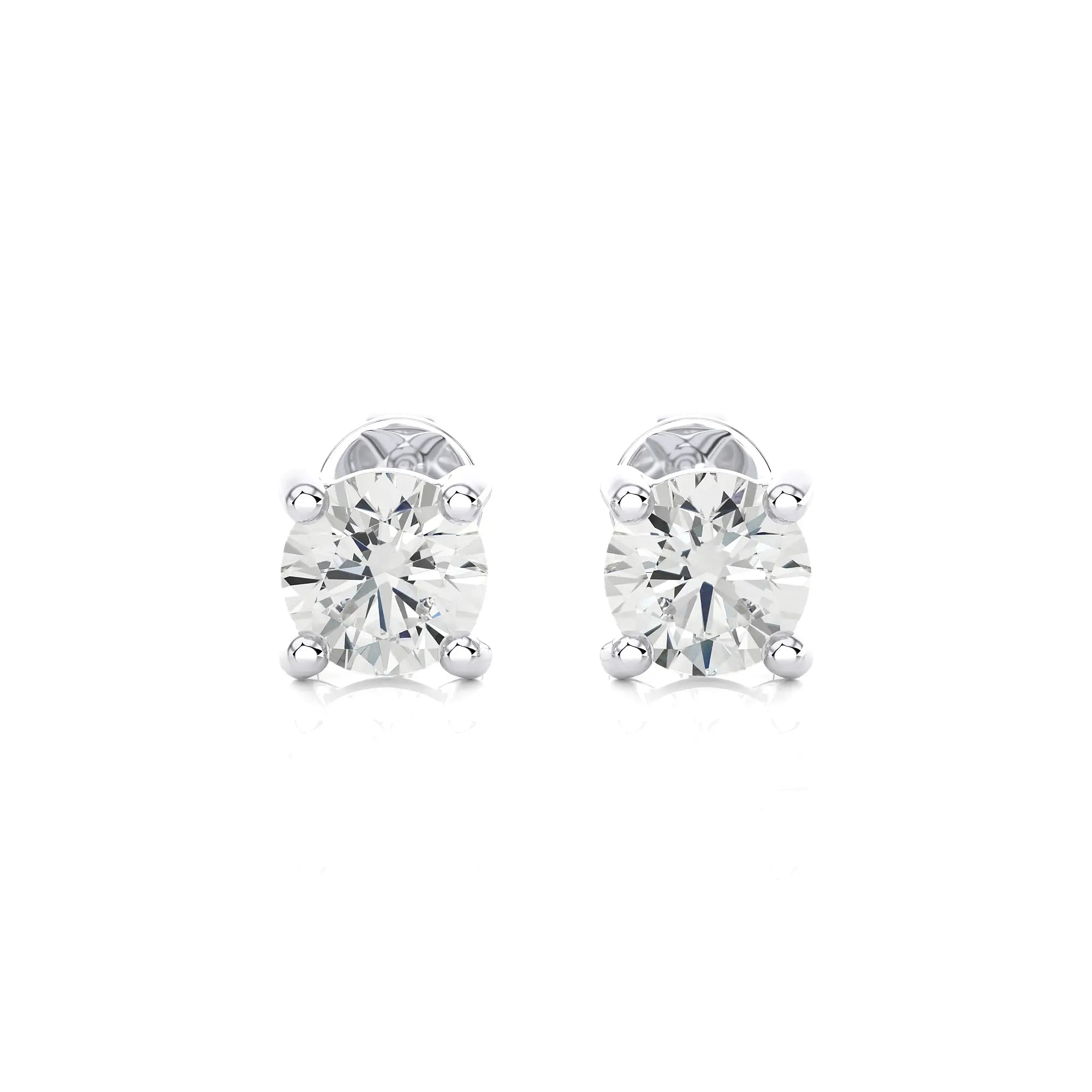 4 Prong Martini Natural Diamond Stud Earring.