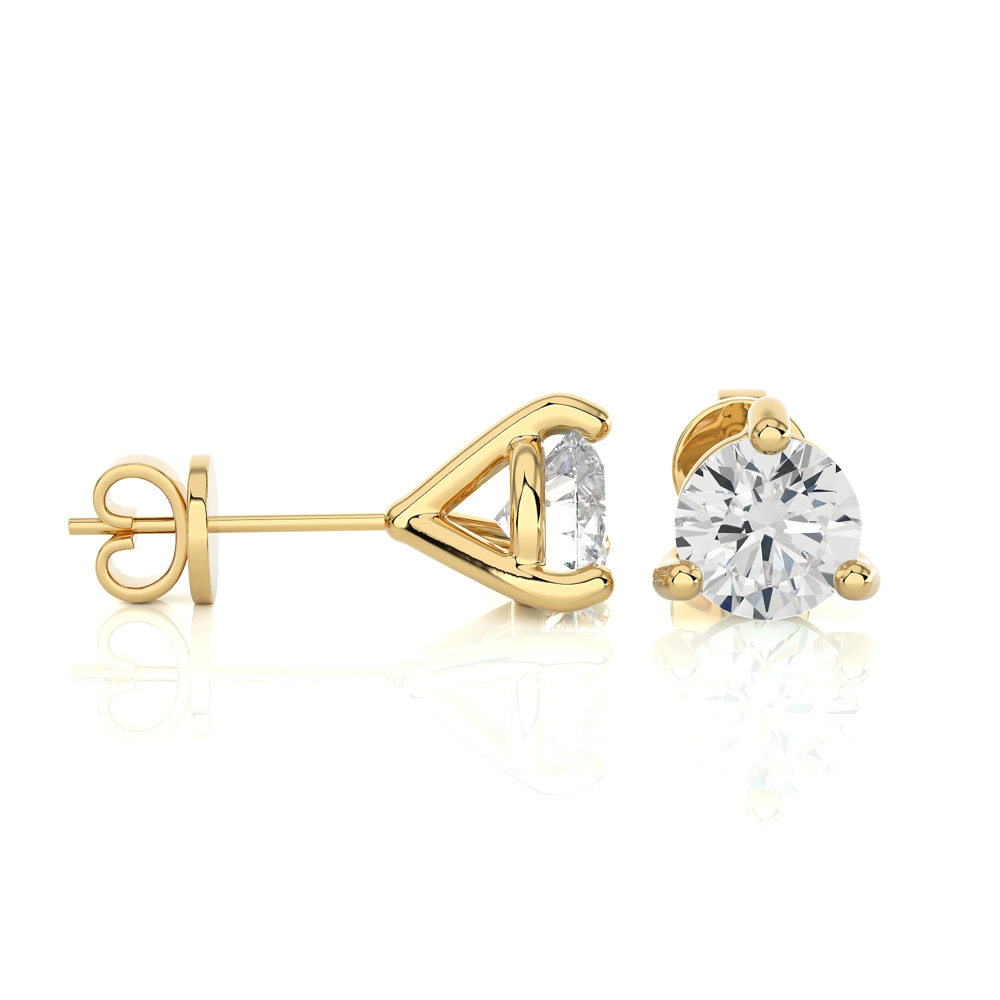 1-1/2 CTW Brilliant Lab Grown Diamond Classic Studs Earrings