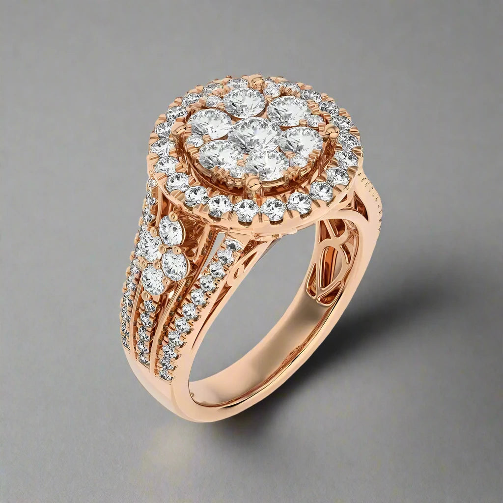 1-7/8 CTW Chic Timeless Glamour Cluster Ring