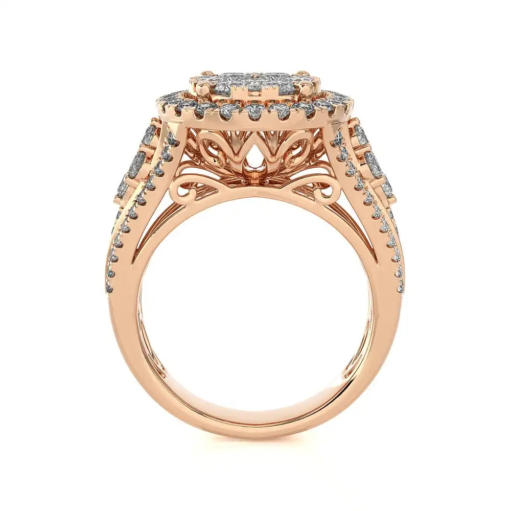 1-7/8 CTW Chic Timeless Glamour Cluster Ring