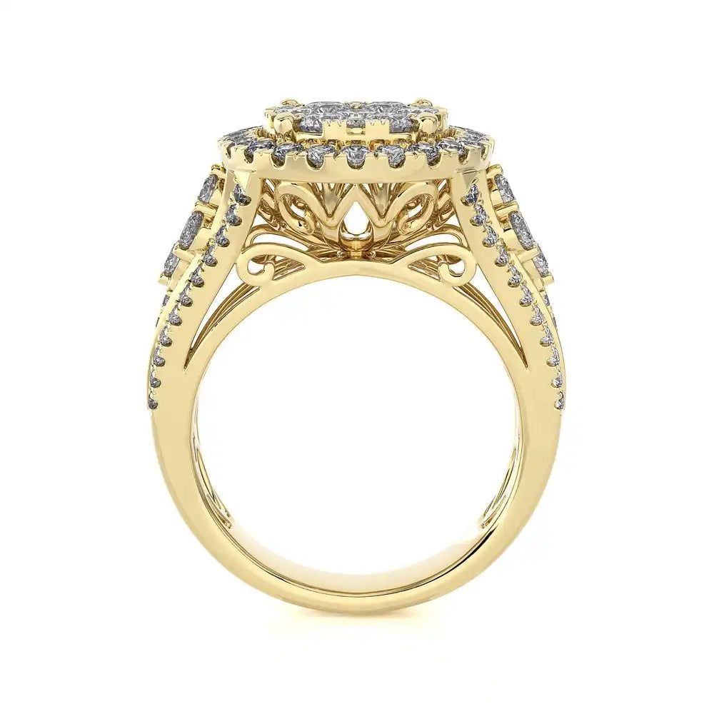 1-7/8 CTW Chic Timeless Glamour Cluster Ring