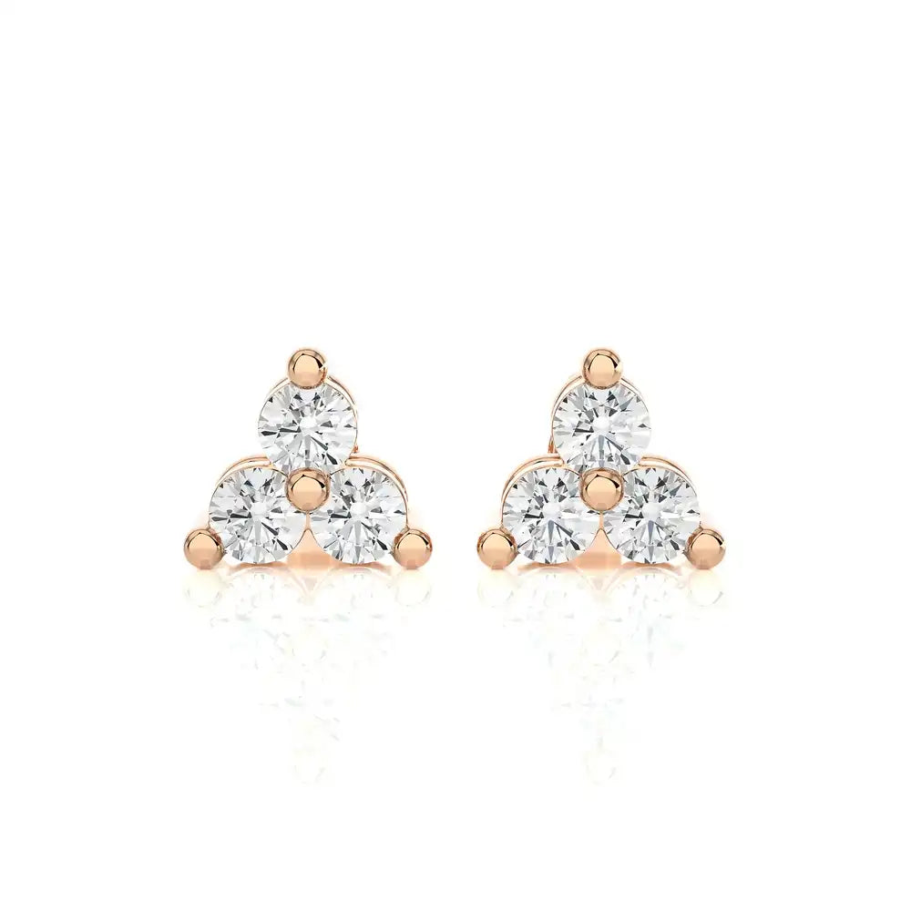 1/5 CTW Diamond Trinity Stud Earring