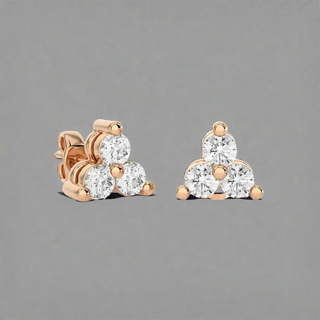 1/5 CTW Diamond Trinity Stud Earring