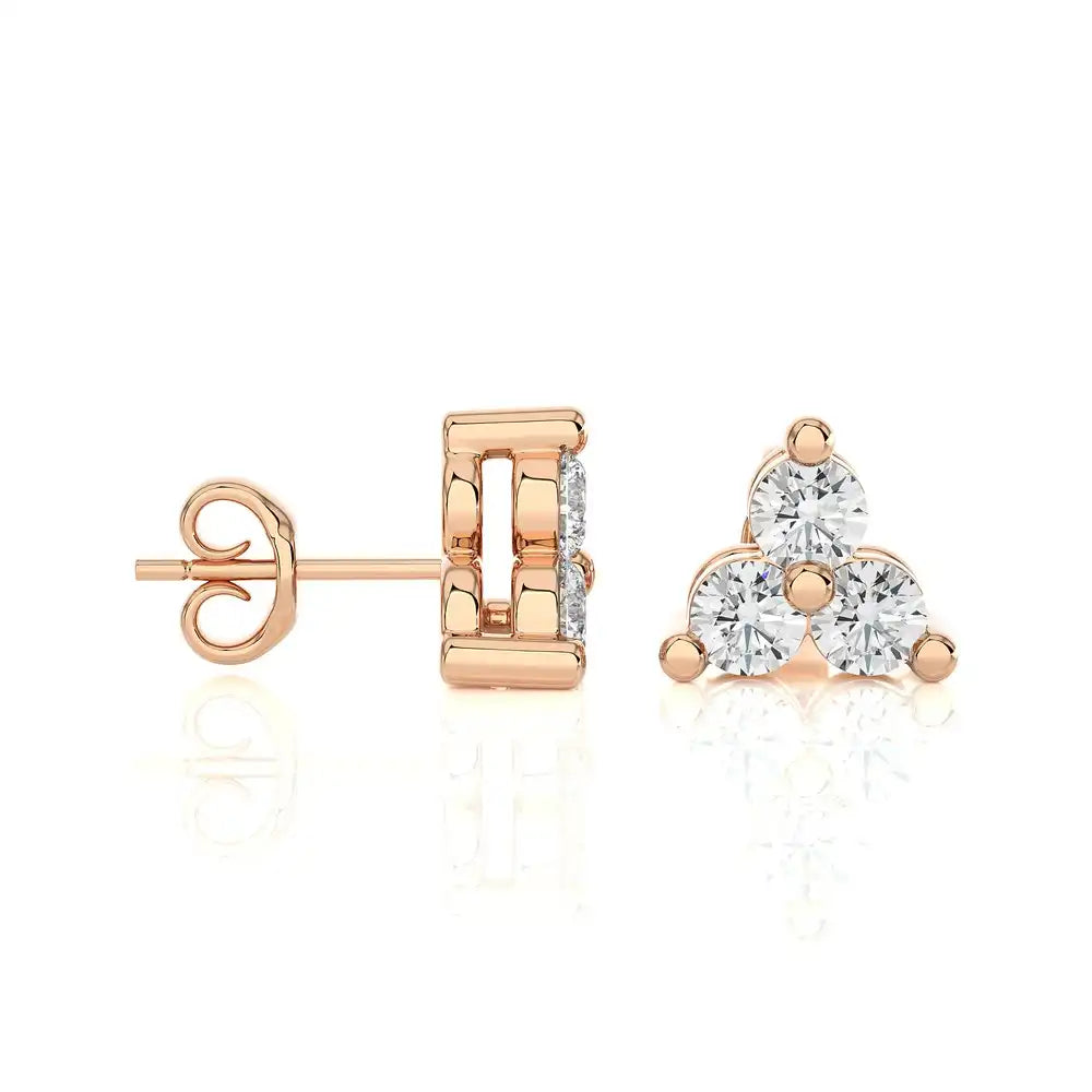 1/5 CTW Diamond Trinity Stud Earring