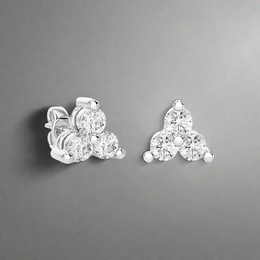 1/5 CTW Diamond Trinity Stud Earring