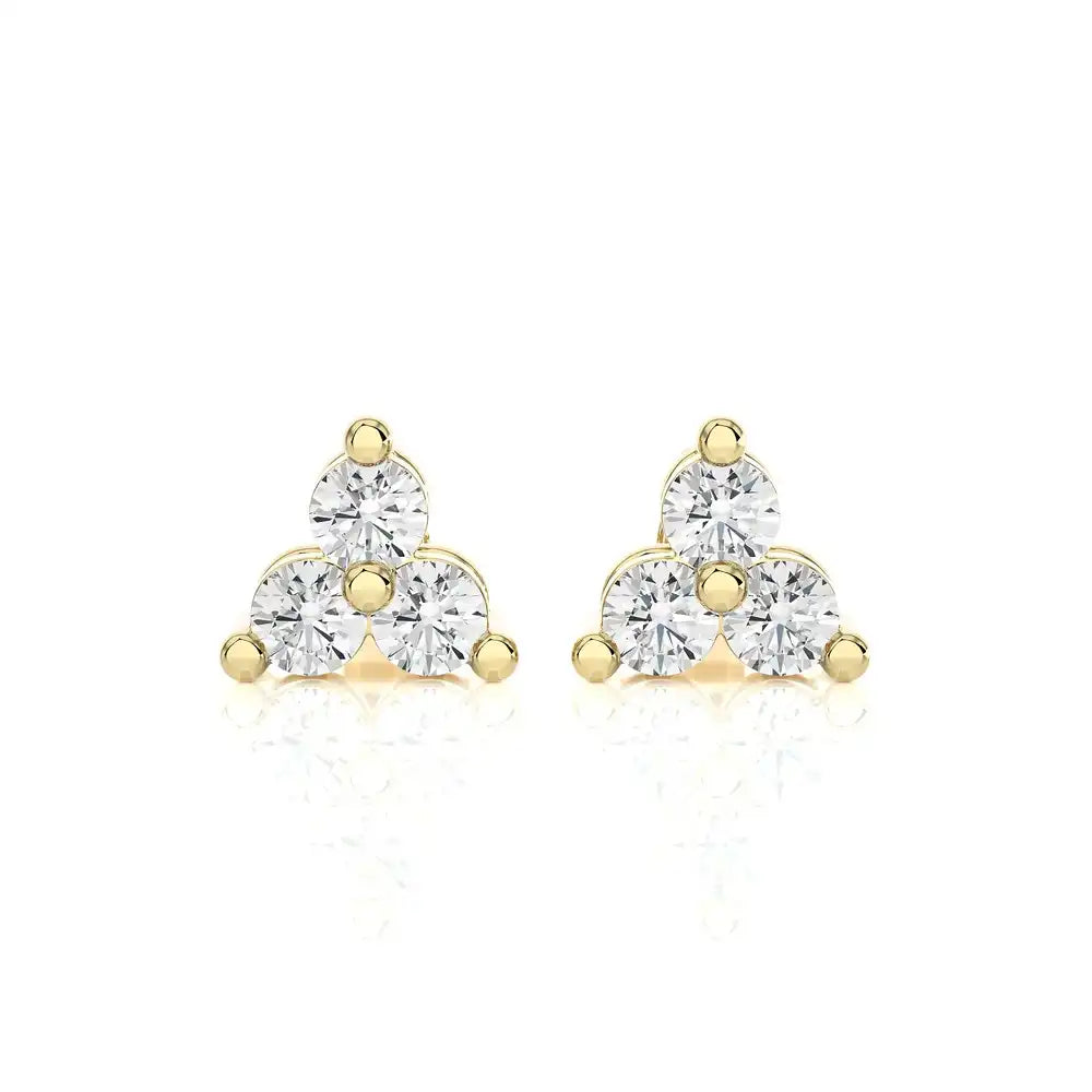 1/5 CTW Diamond Trinity Stud Earring