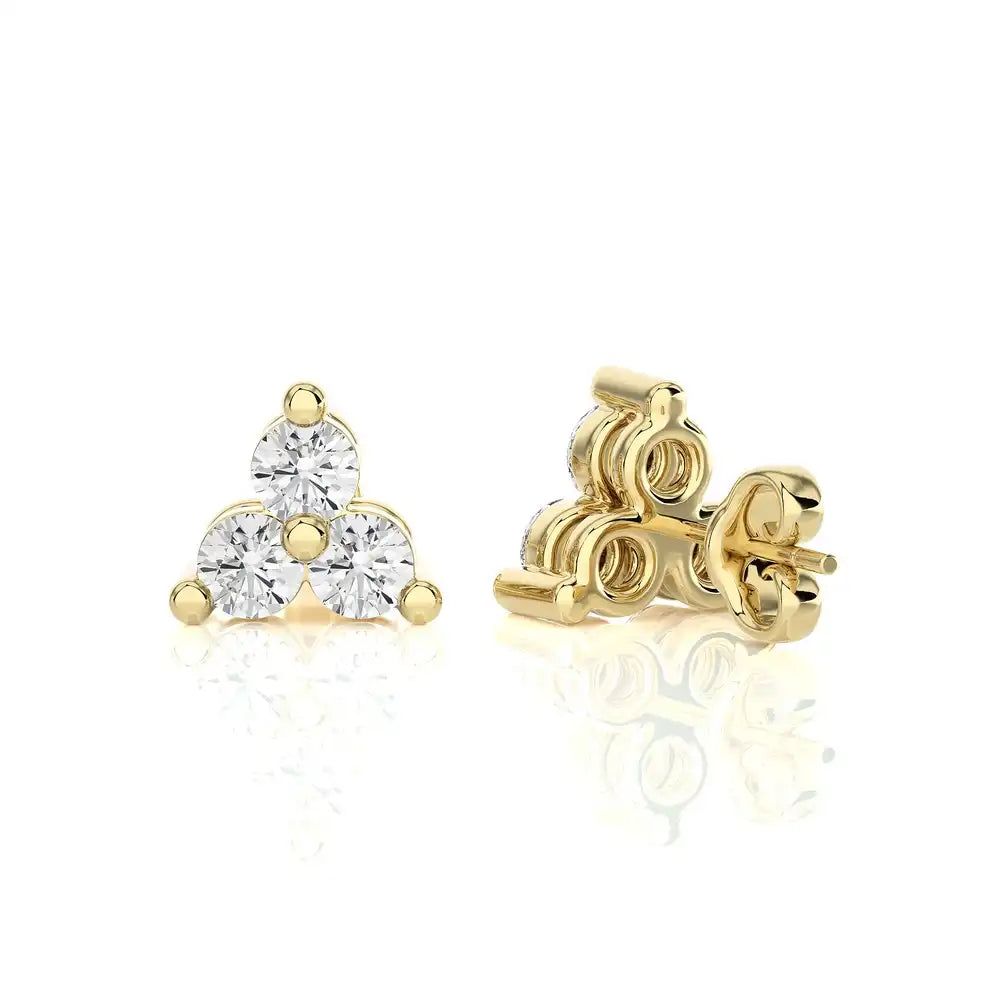 1/5 CTW Diamond Trinity Stud Earring