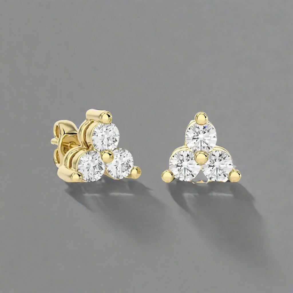 1/5 CTW Diamond Trinity Stud Earring