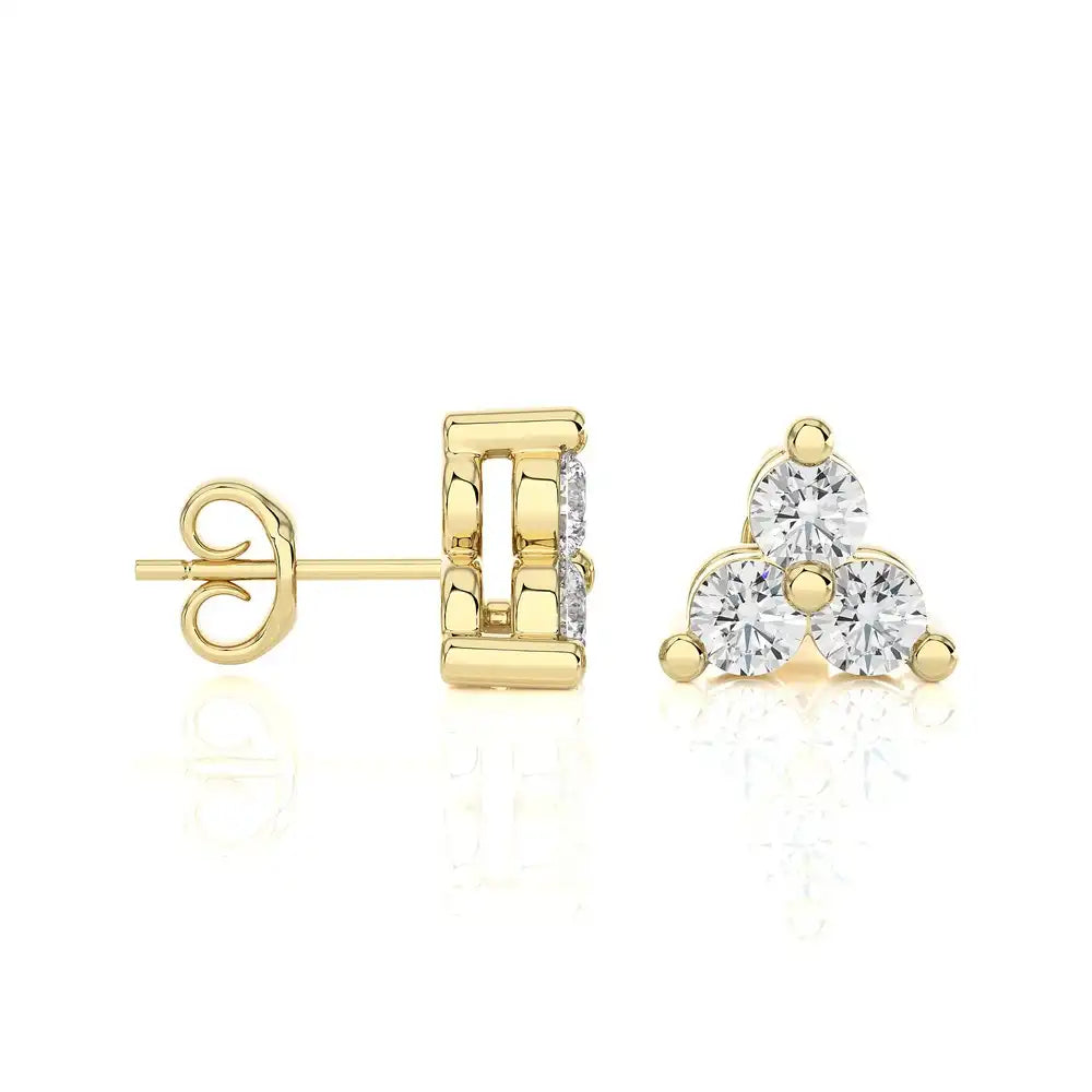 1/5 CTW Diamond Trinity Stud Earring