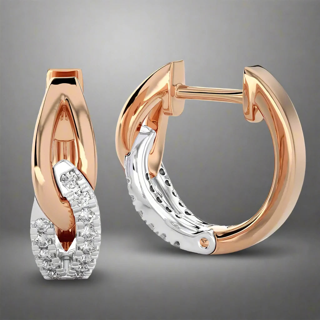 1/6 CTW Two Tone Touch of Elegance Earrings