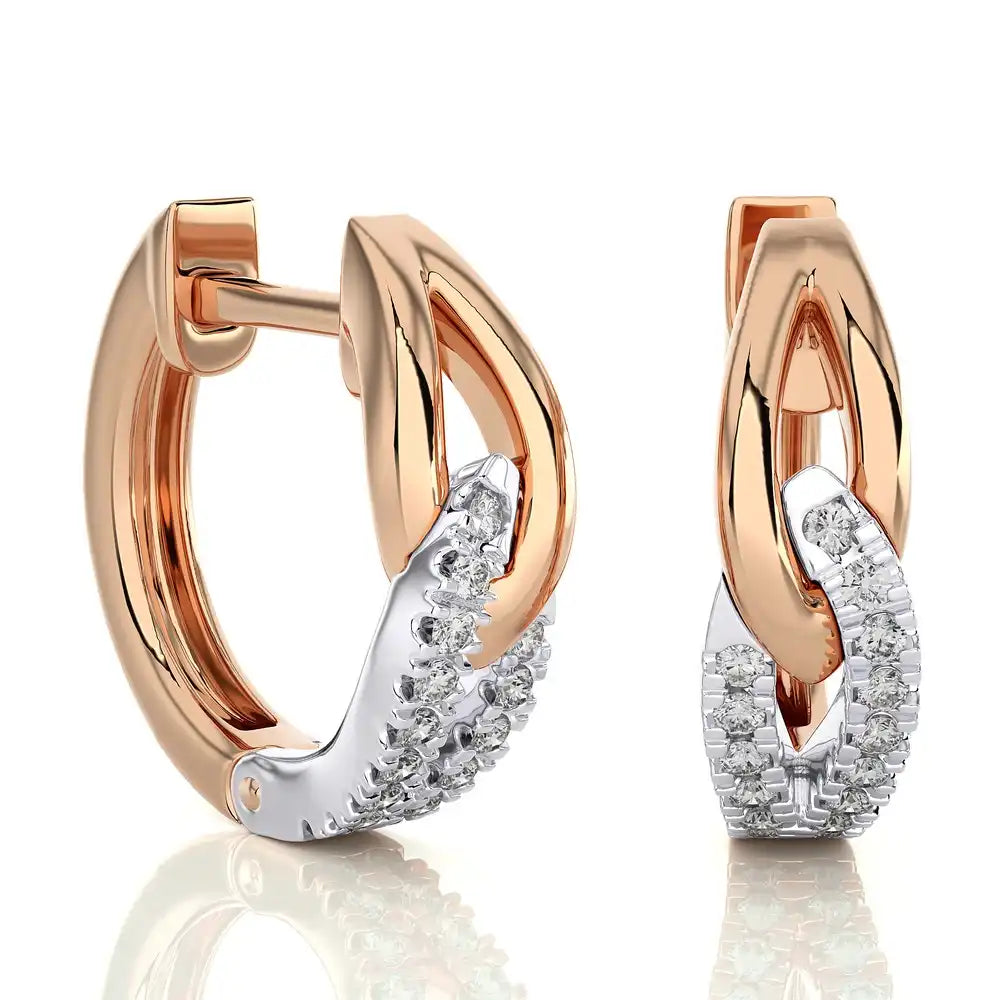 1/6 CTW Two Tone Touch of Elegance Earrings