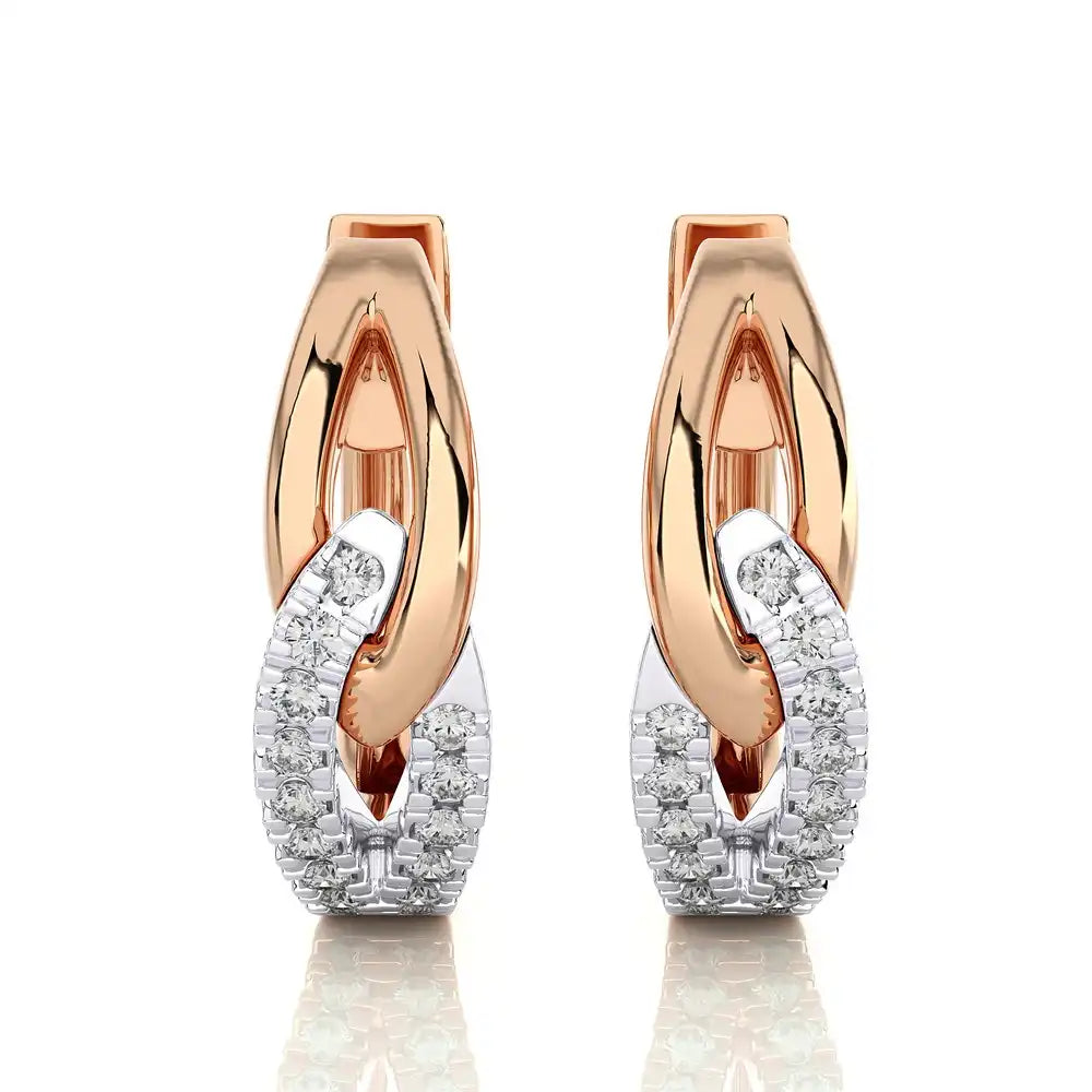 1/6 CTW Two Tone Touch of Elegance Earrings