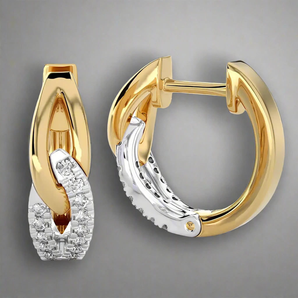 1/6 CTW Two Tone Touch of Elegance Earrings